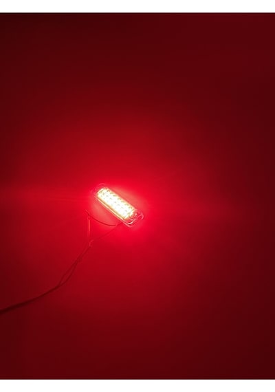Ahmet Otomotiv 16 Ledli Mercekli Kırmızı Led Lamba 12v-24v