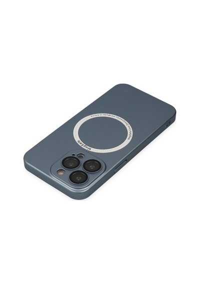 Apple Uyumlu iPhone 13 Pro Kılıf Jack Magneticsafe Lens Silikon Sierra Mavi,