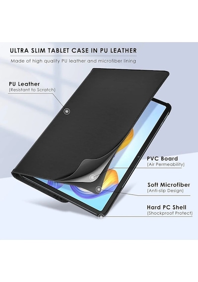 Xiaomi Redmi Pad Se 11 Inç Tablet Uyumlu Uyku Modlu 360 Döner Pu Deri Kılıf Seti Kılıf