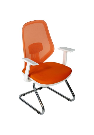 Ofisbazaar Dali Beyaz Fileli Misafir Koltuğu Ergonomik Toplantı Ve Bekleme Koltuğu Turuncu Turuncu Ofisbazaar Dali Beyaz Fileli Misafir Koltuğu Ergonomik Toplantı Ve Bekleme Koltuğu Turuncu Turuncu