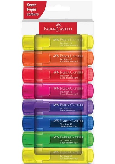 Faber Fosforlu Kalem 46 Şeffaf Gövde 8 Li Set 5030254648000 Diğer