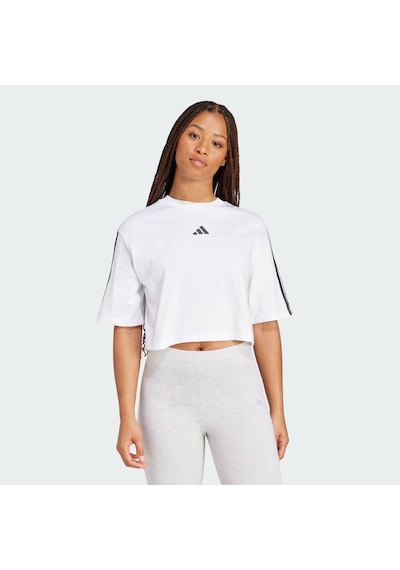 Adidas Essentials 3-stripes Cotton Loose Kadın T-shirt Jd4999 Beyaz