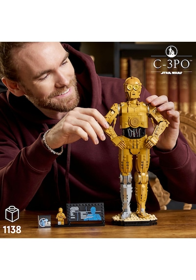 LEGO® Star Wars™ C-3PO™ 75398 - Yetişkinler için İnşa Edilebilen Koleksiyonluk ve Nostaljik Droid Figürü Yapım Seti (1138 Parça)