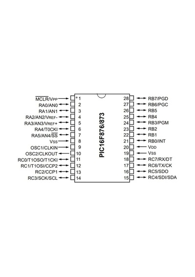 Pıc16F873-04/Sp Spdıp-28 8-Bit 20 Mhz Mikrodenetleyici