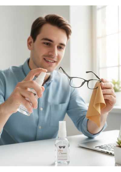 Otio 4 Adet Gözlük Temizleme Seti, 50 Ml Sprey, Mikrofiber Bez Avantaj Paket