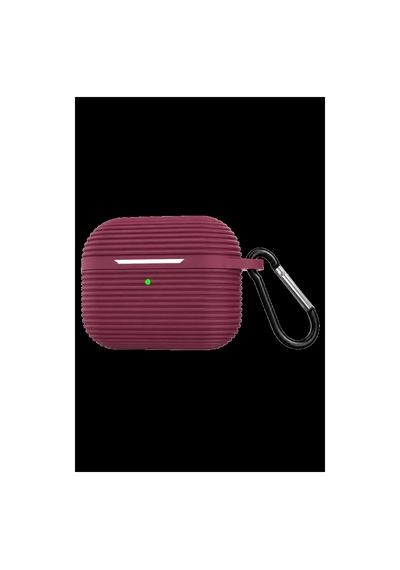 Apple Uyumlu Airpods 4 4.nesil /airpods 5 5.nesil Raven Silikon Kılıf - Bordo Düz Renkli