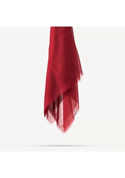 Flamlı Pamuklu Eşarp 96x96 Cm. Bordo Bordo