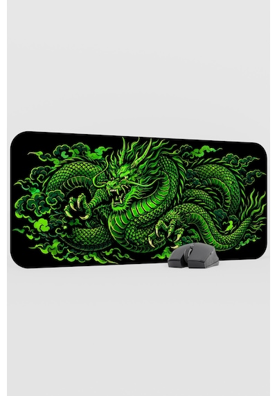 Ejderha Yeşil V3 70x30 Xl Gaming Kauçuk Kaymaz Taban Mouse Pad Fare Altlığı