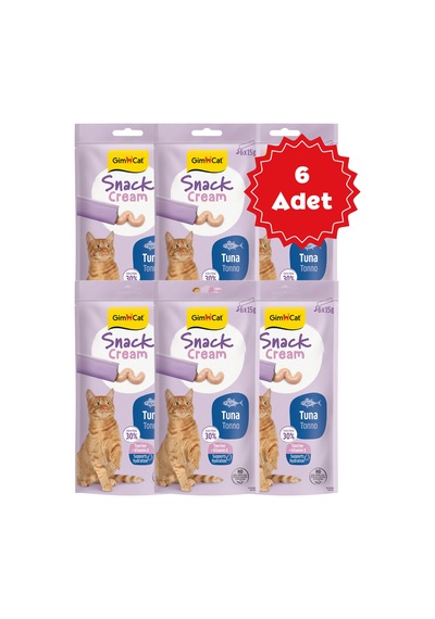 Gimcat Snack Cream Ton Balıklı Kedi Ödülü 6x15gr 6 Adet