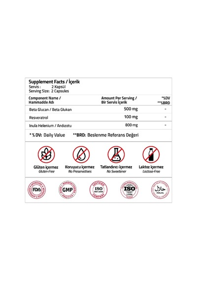 Validus Exclusive Beta Glucan 500 Mg 60 Kapsül