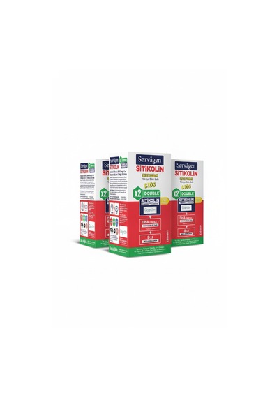 Sorvagen Double Sitikolin Sıvı Form-sitikolin Dha Omega 3 Ve B12 150 Ml 3 Lü Set