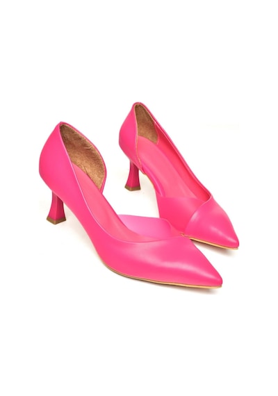 Fox Shoes U676035309 Fuşya Kalın Topuklu Kadın Ayakkabı Fuşya