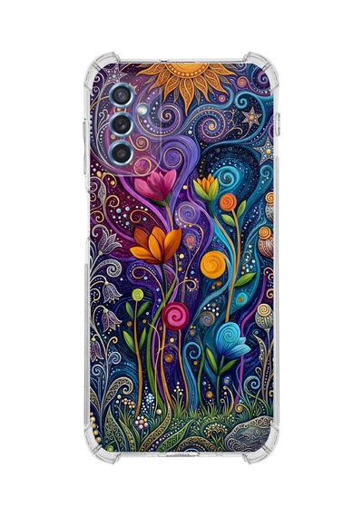 Printify Samsung Galaxy M52 İle Uyumlu Düşlerin Dansı Serisi Rüyalar Ötesi Tasarımlı Uv Baskılı Köşe Korumalı Antişok Kılıf Şeffaf