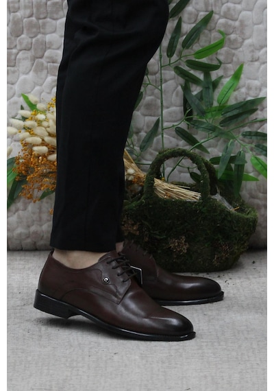 Pierre Cardin 63585 Taba Hakiki Deri Erkek Klasik Erkek Ayakkabı Kahve