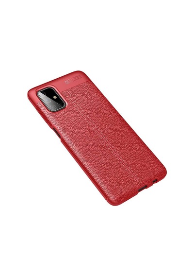Samsung Galaxy Uyumlu M51 Kılıf Deri Görünümlü Renk Atmayan Dayanaklı Silikon Kapak Niss