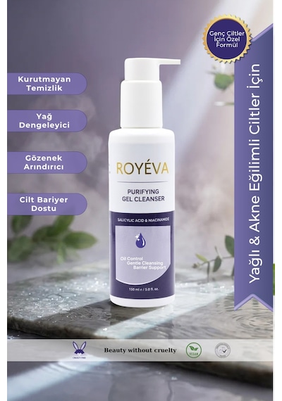 Royéva Gözenek Temizleyici ve Sebum Dengeleyici Arındırıcı Yüz Temizleme Jeli 150 ML