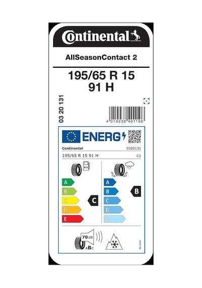 Continental 195/65R15 91H AllSeasonContact 2 Dört Mevsim Lastiği 2025