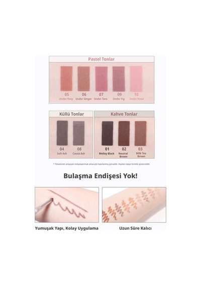 Suya Dayanıklı Kolay Kullanım Sunan Göz Kalemi Perıpera Speedy Pencil Liner 1 Melloy Black Diğer