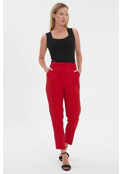 Selen Kadın Pantolon 24ysl5204 Kırmızı