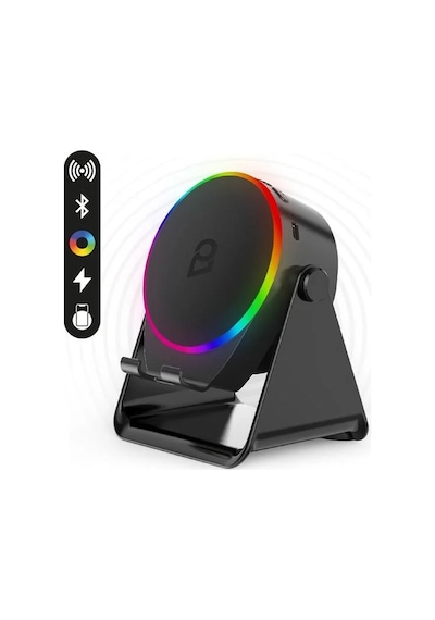 Enkado Ekd-s10 5w İndüksiyonlu Bluetooth Hoparlör Ses Yükselten 2000mah Rgb Işıklı Standlı Speaker - 227186