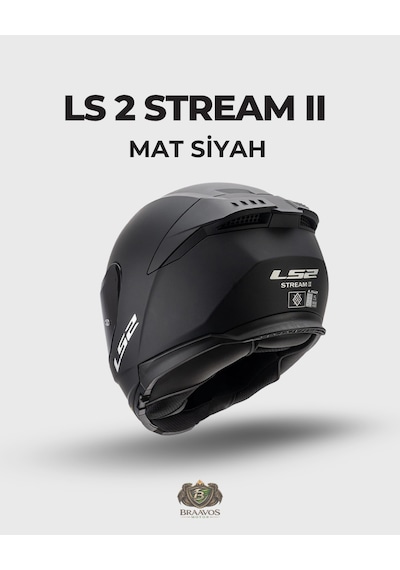 Ls 2 Stream 2 Mat Siyah Güneş Vizörlü Kapalı Kask