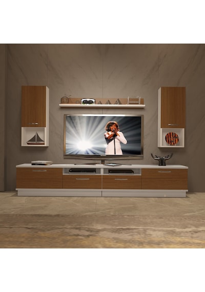 Decoraktiv Trendstyle 5220da Mdf Tv Ünitesi Tv Sehpası Beyaz - Ceviz