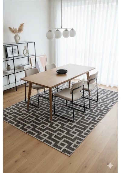 Kaymaz Taban Modern Desen Halı Yolluk Leke Tutmaz Kolay Temizlenir Koridor Salon Yatak Mutfak Odası Antrasit Kaymaz Taban Modern Desen Halı Yolluk Leke Tutmaz Kolay Temizlenir Koridor Salon Yatak Mutfak Odası Antrasit