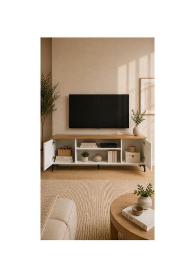 Modern Safir Meşe Raflı Tv Ünitesi 50x180 Cm Şık Minimal Tasarım Salon Konsolu Kahverengi Kahverengi Modern Safir Meşe Raflı Tv Ünitesi 50x180 Cm Şık Minimal Tasarım Salon Konsolu Kahverengi Kahverengi
