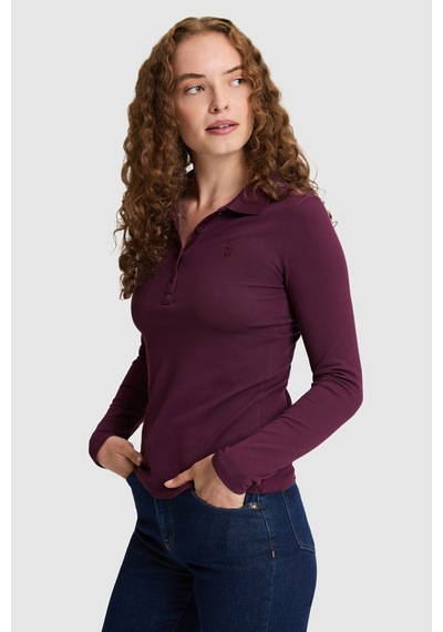 U.S. Polo Assn. Kadın Bordo Basic Sweatshirt 50326760 Vr180 Dark Plum