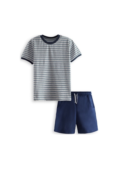 Denokids Erkek Çocuk Basic T-shirt Şort Takım