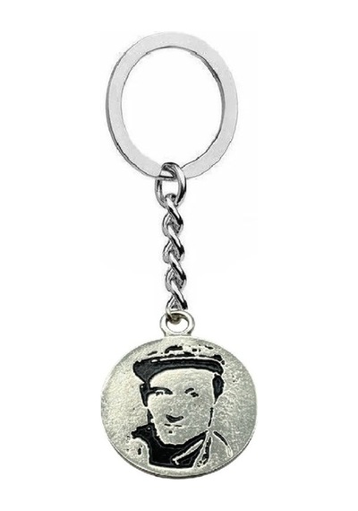 Tarihi Portre Figürlü Antik Gümüş Unisex Anahtarlık Zarafet, Sanat Ve Kültürel Değerin Simgesi
