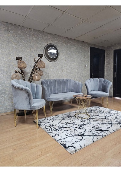 Zafir Gold Kaplama Tel Ayak Papatya Çay Seti Koltuk Takımı , Balkon, Salon, Ofis, Cafe Koltuk Takımı Gri Zafir Gold Kaplama Tel Ayak Papatya Çay Seti Koltuk Takımı , Balkon, Salon, Ofis, Cafe Koltuk Takımı Gri