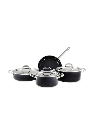Jumbo Swiss Crystal Black Tencere Seti 7 Parça