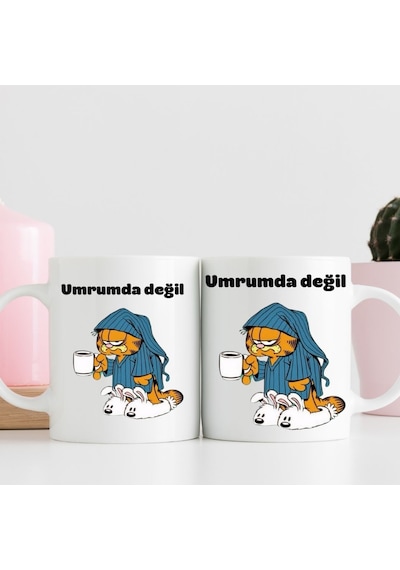 Umrumda Değil Tasarımlı Hediye Kupa Bardak Renk