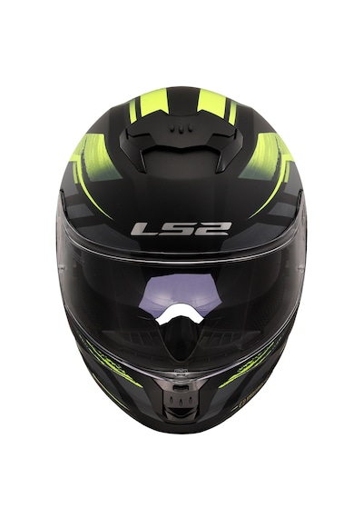 Ls2 Stream 2 Fury Kask Gri - Mat Siyah - Neon Sarı