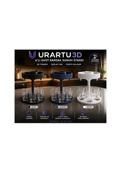 Urartu 3d Shottower 6 Shot Bardak Servis Standı Model:hbcv0000ghnf0y