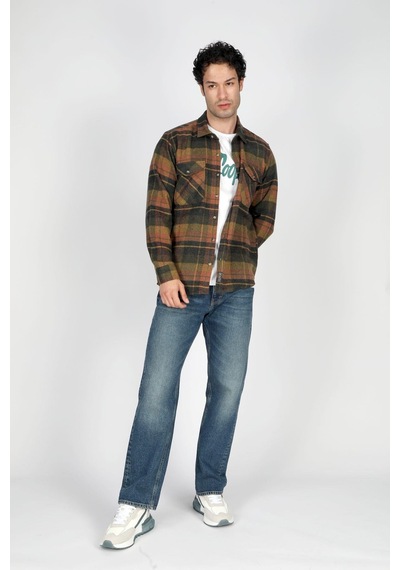 Lee Cooper Erkek Donas Dokuma Uzun Kol Gömlek 241005 Hardal Hardal