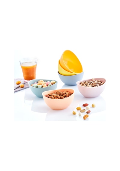 Rengarenk 6 Adet Plastik Çerezlik - 300 Ml