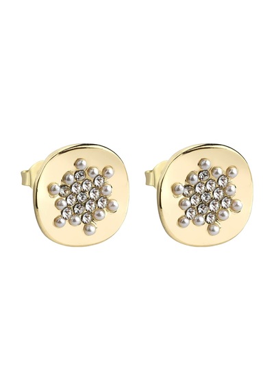 İnci Detaylı Gold Küpe-581