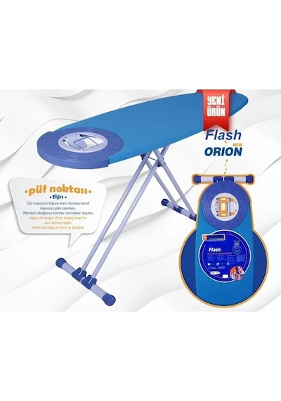 Livdora Ütü Masası Xxl Kazanlı Ütüler İçin -flash New Orion Mavi
