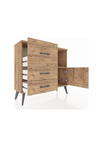 Arges Şifonyer Tek Raflı 3 Çekmeceli Tek Kapaklı 88x30x80 Çam-çam Çam Arges Şifonyer Tek Raflı 3 Çekmeceli Tek Kapaklı 88x30x80 Çam-çam Çam