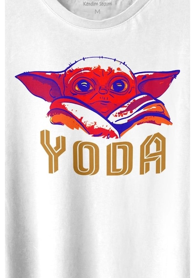 Baby On Board Yoda Star Wars Kahverengi Bebek Mandalorian Baskılı Tişört Unisex T-shirt 001