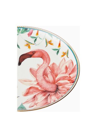 La Doublej Birdbloom Porselen, Italyan Tasarımı Dekoratif Tabak 31 Cm Dekoratif Tabak & Kaseler Çok Renkli