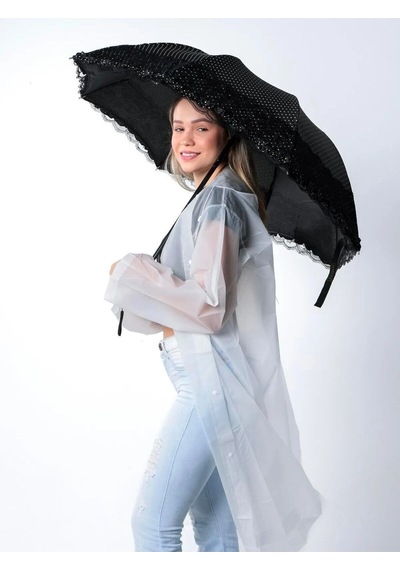 Bosile Hobbs London Yarasa Model 8 Tel Şemsiye Siyah