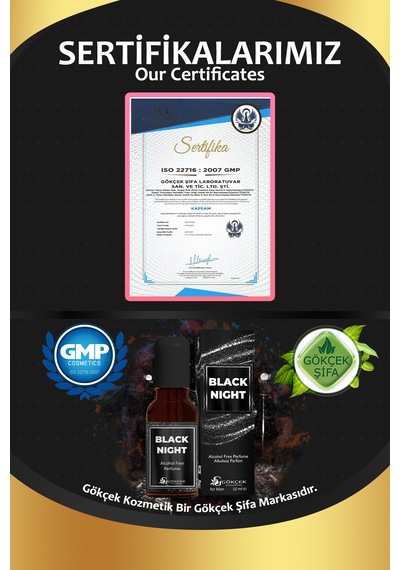 Gökçek Şifa Black Night Erkek Parfüm EDP 10 ML
