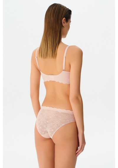 Suwen Invisible Soft Dantelli Slip Külot Sw5987170 Pudra Pembesi