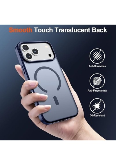 Manyetik 17 Pro Telefon Kılıfı Askeri Düzey Düşme Koruması Güçlü Silikon Kenarlar Ince Yarı Saydam Mat Koruyu Diğer