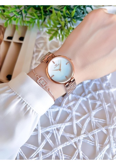 Ferro Rose/gold Renk Kararmaz Renk Atmaz 3 Atm Özel Tasarım Kadın Kol Saati Efl21100c