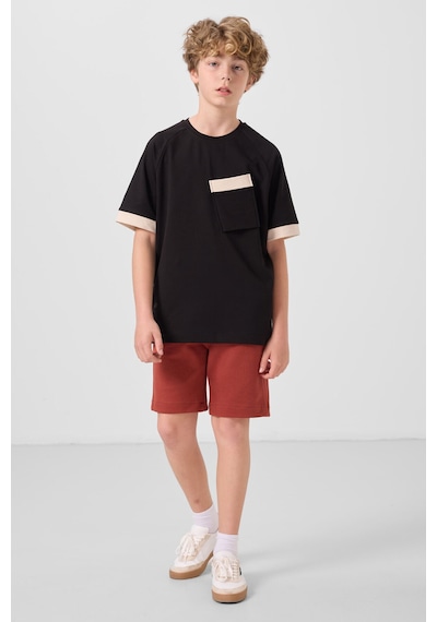 Tommylife Standart Fit Basic 2li Paket Bej-kiremit Erkek Çocuk Şort - 11293 Bej-kiremit