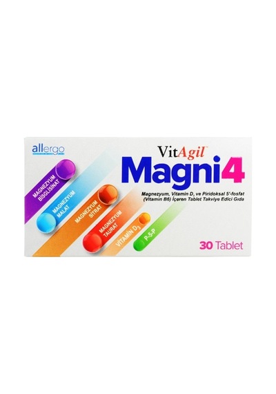 Vıtagıl Magnı4 Magnezyum Vitamin D3 P5p30